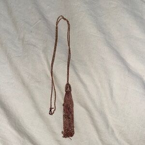 Alexis Bittar Rose Gold 31” chain + 4” Tassel Necklace